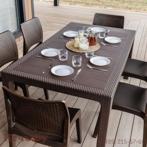 Обеденный комплект Royal Family JULY M коричневый фото 5