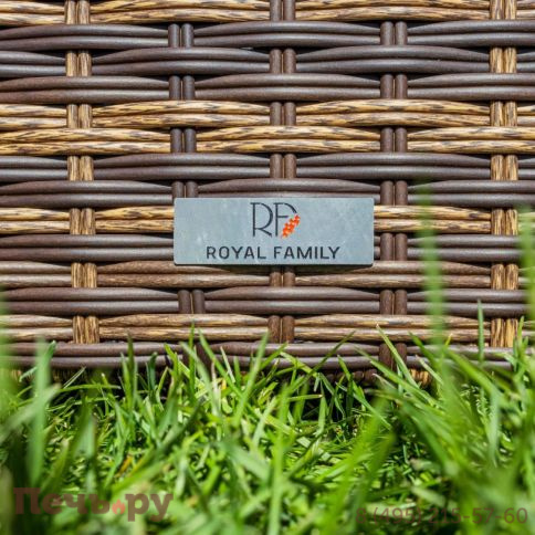 Обеденный комплект Royal Family Karl с трёхместным диваном коричневого цвета фото 10