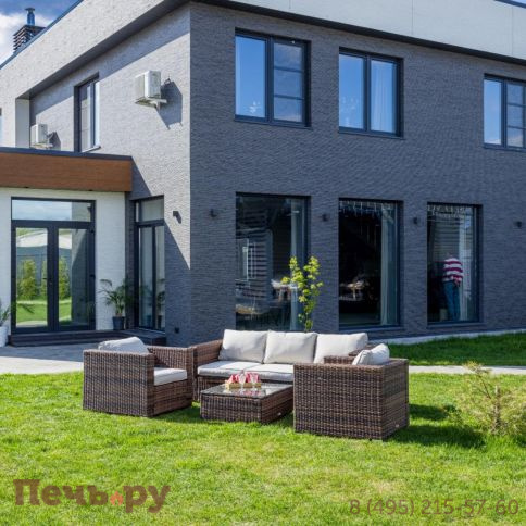 Обеденный комплект Royal Family Karl с трёхместным диваном коричневого цвета фото 7