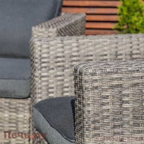 Обеденный комплект Royal Family Karl с трёхместным диваном серого цвета фото 9