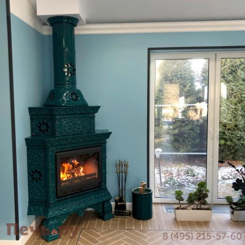 Облицовка камина КимрПечь Кострома угловой-двухъярусный фото 18