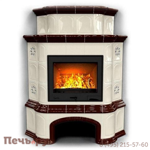 Облицовка камина КимрПечь Прованс с дровником двухъярусный угловой фото 16