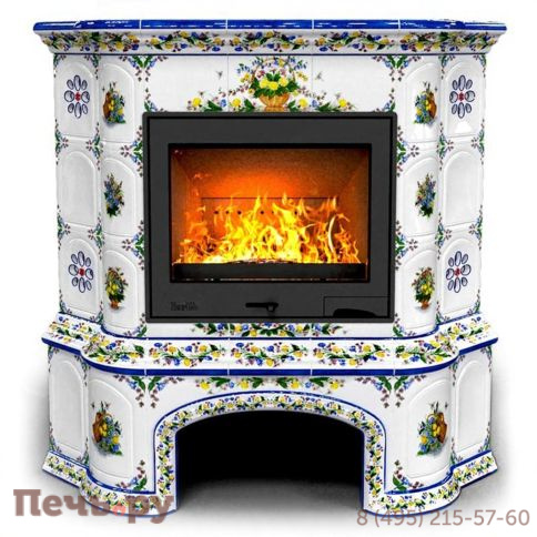 Облицовка камина КимрПечь Прованс с дровником угловой фото 17