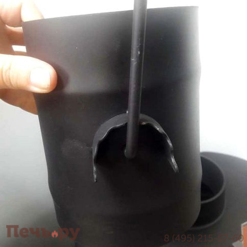 Отопительная печь ТМФ Профессор Бутаков Инженер с чугунной дверцей и стеклом фото 4