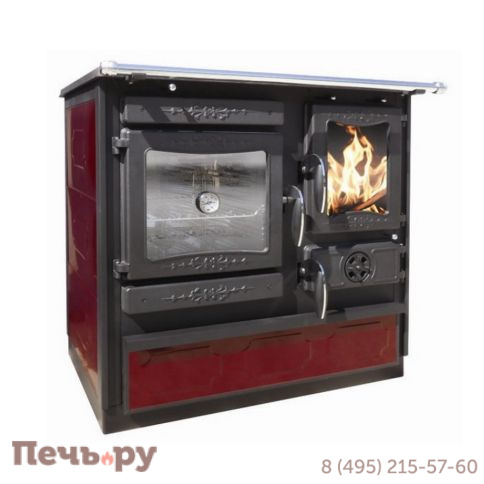 Отопительно варочная печь Guca Guliver с теплообменником bordo фото