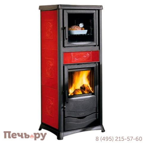 Отопительно-варочная печь La Nordica Termorosella Plus Forno DSA 4,0 Petra/ Liberty  Bordeaux фото