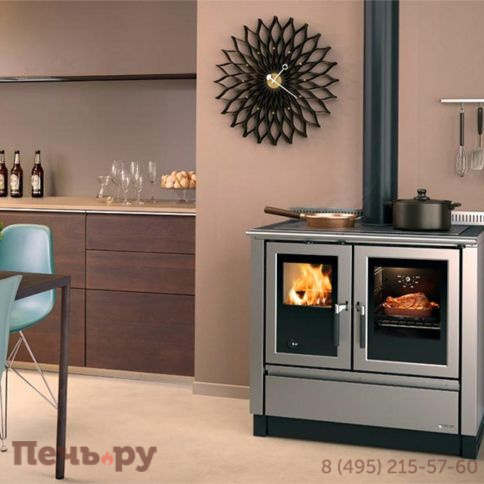 Отопительно-варочная печь La Nordica Vicenza Inox/Nero фото 3