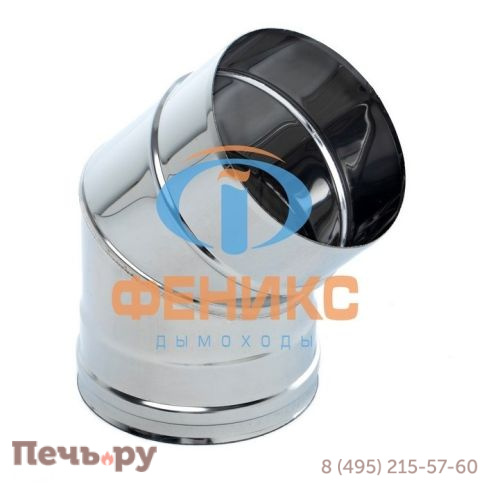 Отвод 45° 1ОТ45 Феникс (AISI 409 1мм) фото