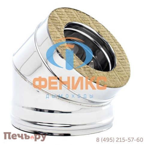 Отвод 45° 2ОТ45 Феникс (AISI 409 0.5 /оц. 0.5) фото