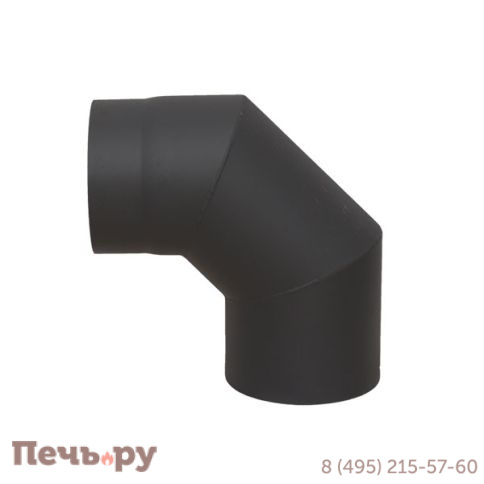Отвод КПД черный 90°  фото