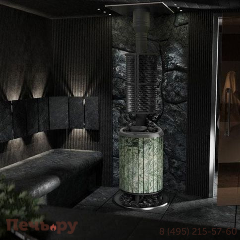 Печь банная Прометалл Атмосфера L КТТ в облицовке наборные ламели фото 22