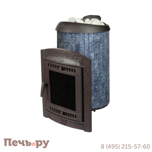 Печь банная Прометалл Атмосфера L+ КТТ в облицовке наборные ламели фото 7