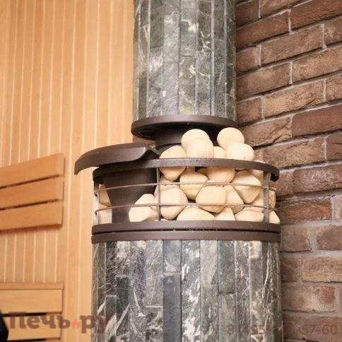 Печь банная Прометалл Атмосфера L ламель + сетка фото 10