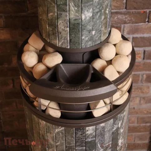 Печь банная Прометалл Атмосфера L ламель + сетка с тоннелем фото 9