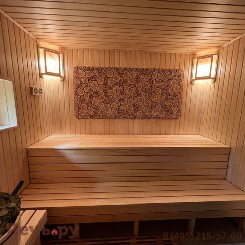 Печь банная Прометалл Атмосфера L в облицовке наборные ламели фото 20