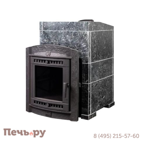 Печь банная Прометалл Атмосфера L в облицовке Пироксенит фото
