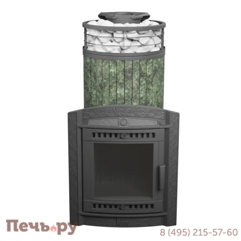 Печь банная Прометалл Атмосфера XL ламель + сетка с тоннелем фото