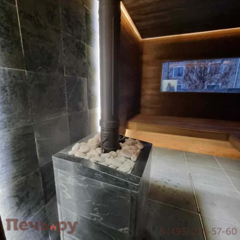 Печь банная Прометалл Атмосфера XL в облицовке Пироксенит фото 3