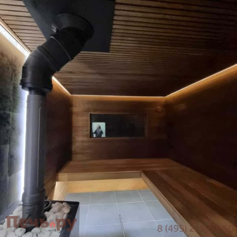 Печь банная Прометалл Атмосфера XL в облицовке Пироксенит фото 4