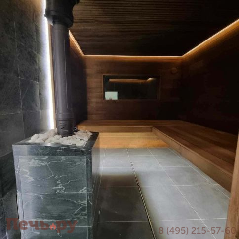 Печь банная Прометалл Атмосфера XL+ в облицовке Талькохлорит фото 2