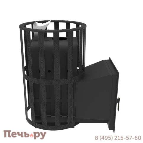 Печь Берёзка Воевода 15 Д-1 сетчатый кожух закрытая каменка фото 3