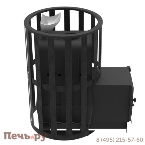 Печь Берёзка Воевода 15 ДТ-4 сетчатый кожух закрытая каменка фото 5