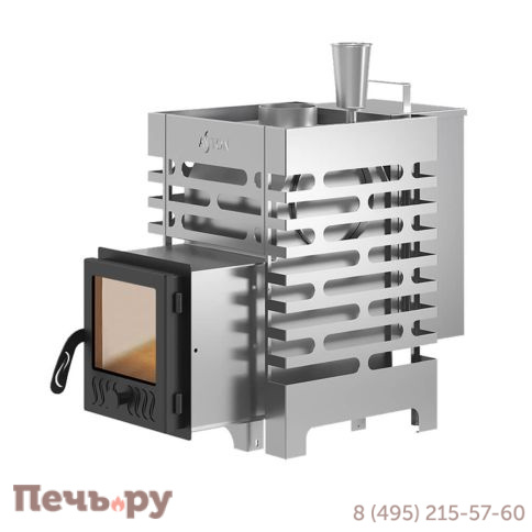 Печь для бани Aston 12 Inox стекло Аква фото