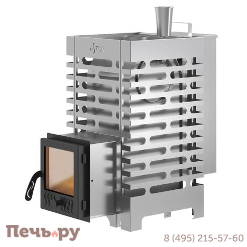 Печь для бани Aston 16 Inox стекло Аква фото