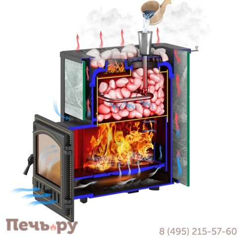 Печь для бани Эверест 24 Легкий пар (280) Талькохлорит,S-20 фото 3