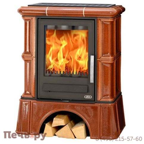 Печь-камин ABX Bavaria K, с кафельным цоколем, с теплообменником фото 4