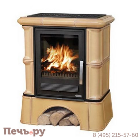 Печь-камин ABX Bavaria K, с кафельным цоколем, с теплообменником фото