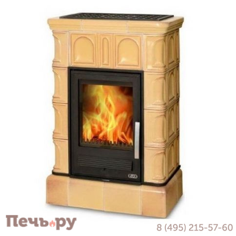 Печь-камин ABX Britania K, с кафельным цоколем, с теплообменником фото 3