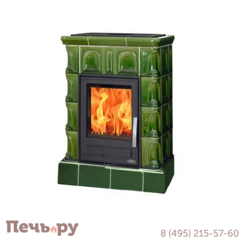 Печь-камин ABX Britania K, с кафельным цоколем, с теплообменником фото 4