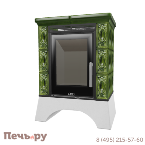 Печь-камин ABX Helvetia EXclusive, белый цоколь - вставка Orion фото 2