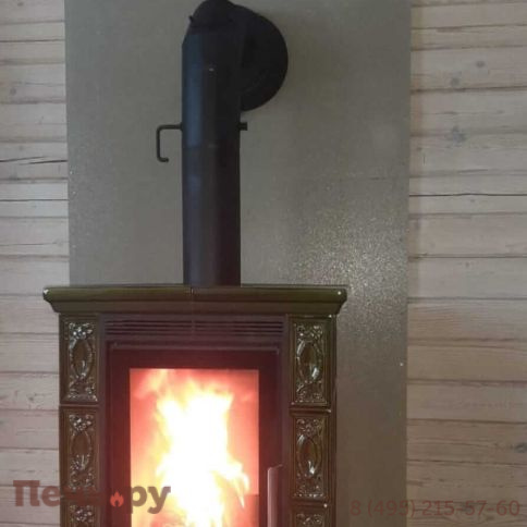 Печь-камин ABX Helvetia EXclusive,кафельный цоколь - вставка Orion фото 3