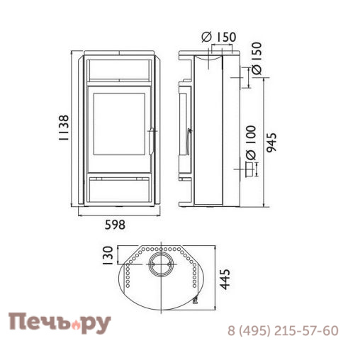 Печь камин ABX Polar 6 фото 10