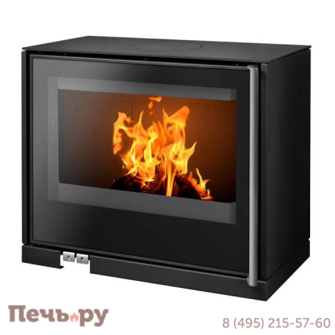 Печь-камин ABX Polar Osaka 50, черная сталь, с креплением на стену фото