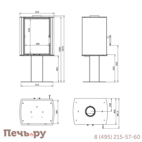 Печь камин Aston Sovetnik фото 4