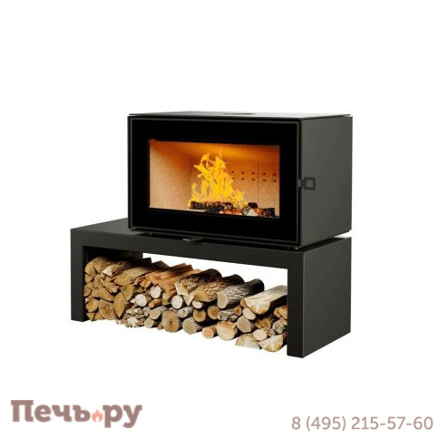 Печь камин Астов Куб 800 на подиуме фото 8