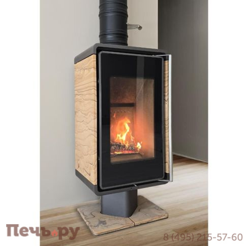 Печь-камин Астов Куб (ПК 4581) камень на низкой ноге фото 4