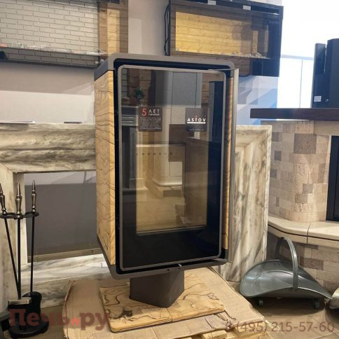 Печь-камин Астов Куб (ПК 4581) камень на низкой ноге фото 6