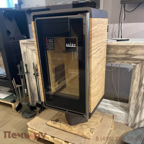 Печь-камин Астов Куб (ПК 4581) камень на низкой ноге фото 8