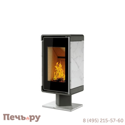 Печь-камин Астов Куб (ПК 4581) камень на низкой ноге фото