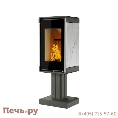 Печь-камин Астов Куб (ПК 4581) камень на ноге фото