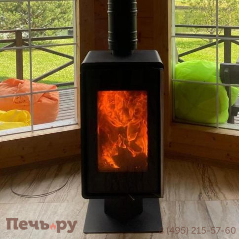 Печь-камин Астов Куб (ПК 4581) на низкой ноге фото 4