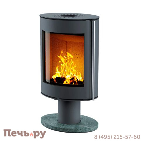 Печь камин Астов Oval (Овал), основание ноги из камня фото