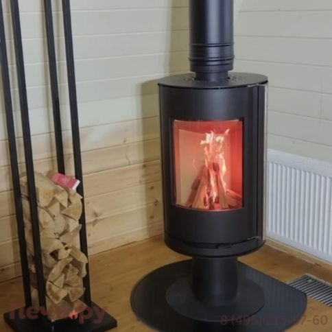 Печь камин Астов R1.0 N сталь (круглая задняя часть) фото 12