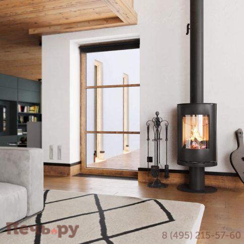 Печь камин Астов R1.0 N сталь (круглая задняя часть) фото 3