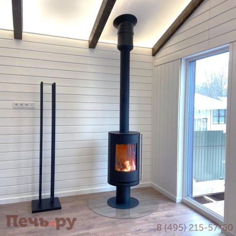 Печь камин Астов R1.0 N сталь (круглая задняя часть) фото 8