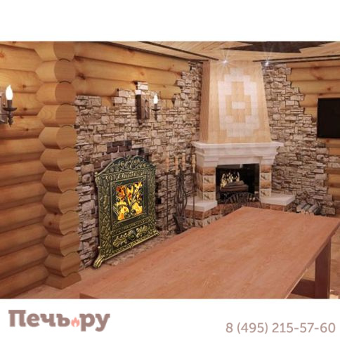 Печь-камин Березка Verona 50 закрытая каменка из нержавеющей стали фото 2